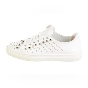 Dee Ocleppo Hilfiger White Leather Studded Women's Sneakers